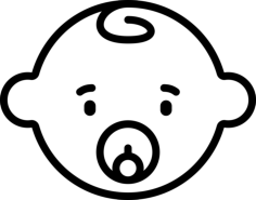 Baby Boy Outline Icon Svg Set, Free Vectors File